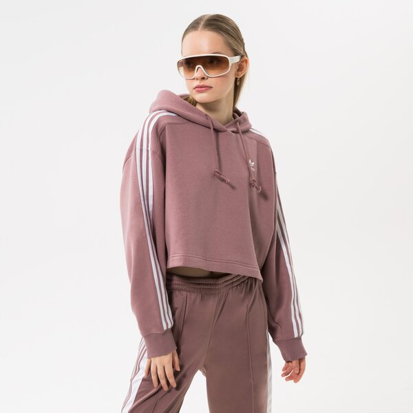 adidas ADIDAS BLUZA Z KAPTUREM SHORT HOODIE (HN5885) Fioletowy
