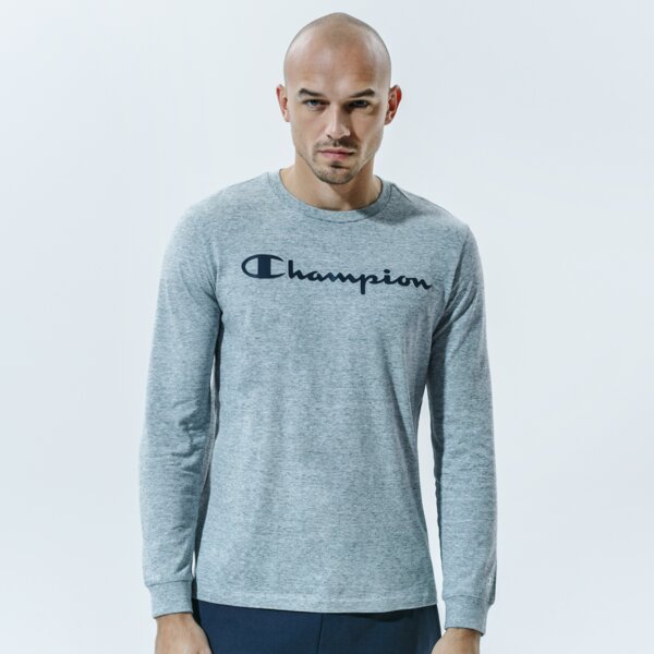 Koszulki CHAMPION T-SHIRT CREWNECK LONG SLEEVE T-SHIRT (214748EM021) Szary