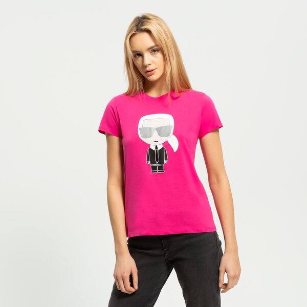 Koszulki KARL LAGERFELD T-SHIRT IKONIK KARL TSHIRT (210W172161554FUCHSIA) Różowy