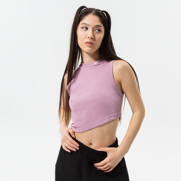 Koszulki REEBOK TANK CL WDE CROPPED RIB TANK (hk4929) Różowy