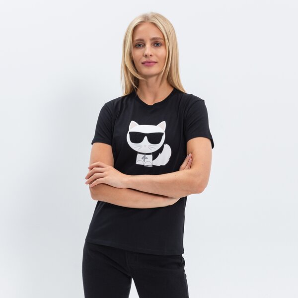 Koszulki KARL LAGERFELD T-SHIRT IKONIK CHOUPETTE (210W1723999BLACK) Czarny