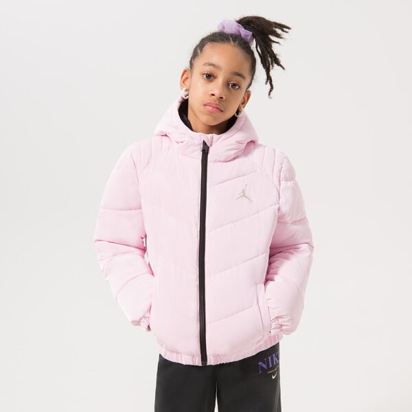 Kurtki zimowe JORDAN KURTKA ZIMOWA SHINY CHEVRON QUILTING JKT G (45B741-A9Y) Różowy