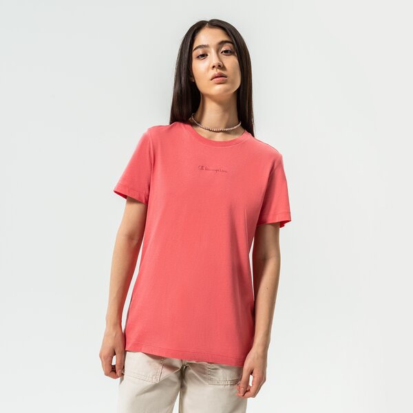 Koszulki CHAMPION T-SHIRT CREWNECK CROP T-SHIRT (115683PS171) Różowy