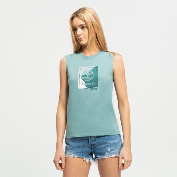 Koszulki TIMBERLAND TANK SUMMER LOGO TANK (TB0A41Z2G991) Zielony