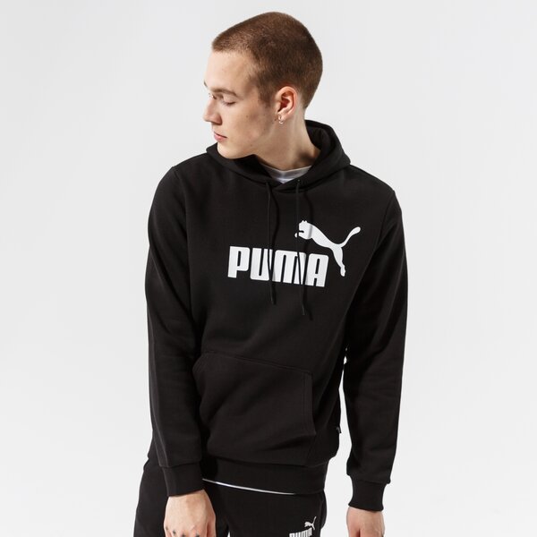 Bluzy PUMA BLUZA Z KAPTUREM ESS BIG LOGO HOODIE FL - PUMA BLACK (58668601) Czarny