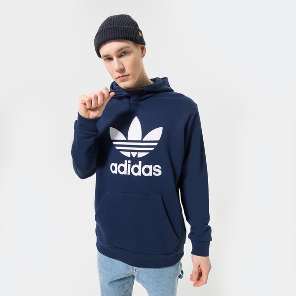 adidas ADIDAS BLUZA Z KAPTUREM TREFOIL HOODY (HK5298) Niebieski