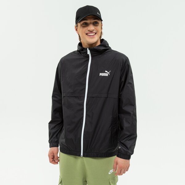 Kurtki przejściowe PUMA KURTKA ESS SOLID WINDBREAKER (847484 01) Czarny