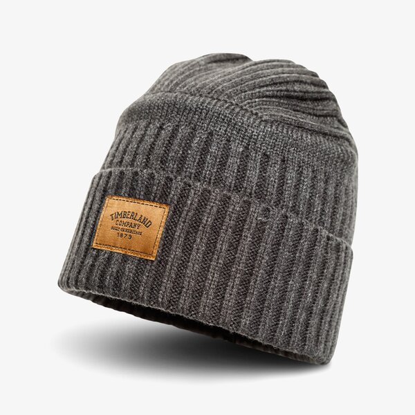 Czapki zimowe TIMBERLAND CZAPKA ZIMOWA RIBBED BEANIE (TB0A1EGW0101) Szary