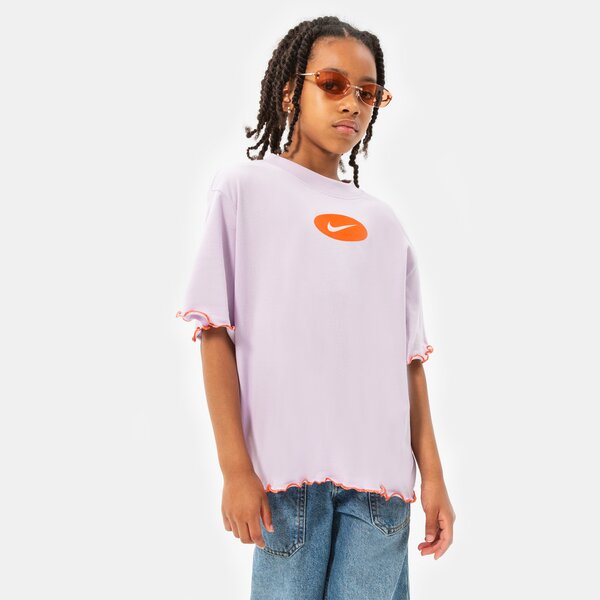 Koszulki NIKE T-SHIRT G NK DF TEE ICON CLASH BOXY FR G (DQ4392-530) Fioletowy
