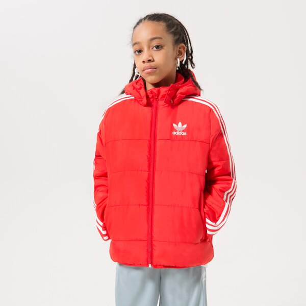 Kurtki zimowe ADIDAS KURTKA PADDED JACKET G (HK0387) Czerwony