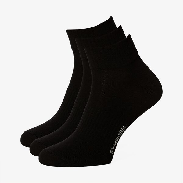 Skarpetki SYMBIOSIS SKARPETY QUARTER 3PPK BLACK (SYSK4114) Czarny