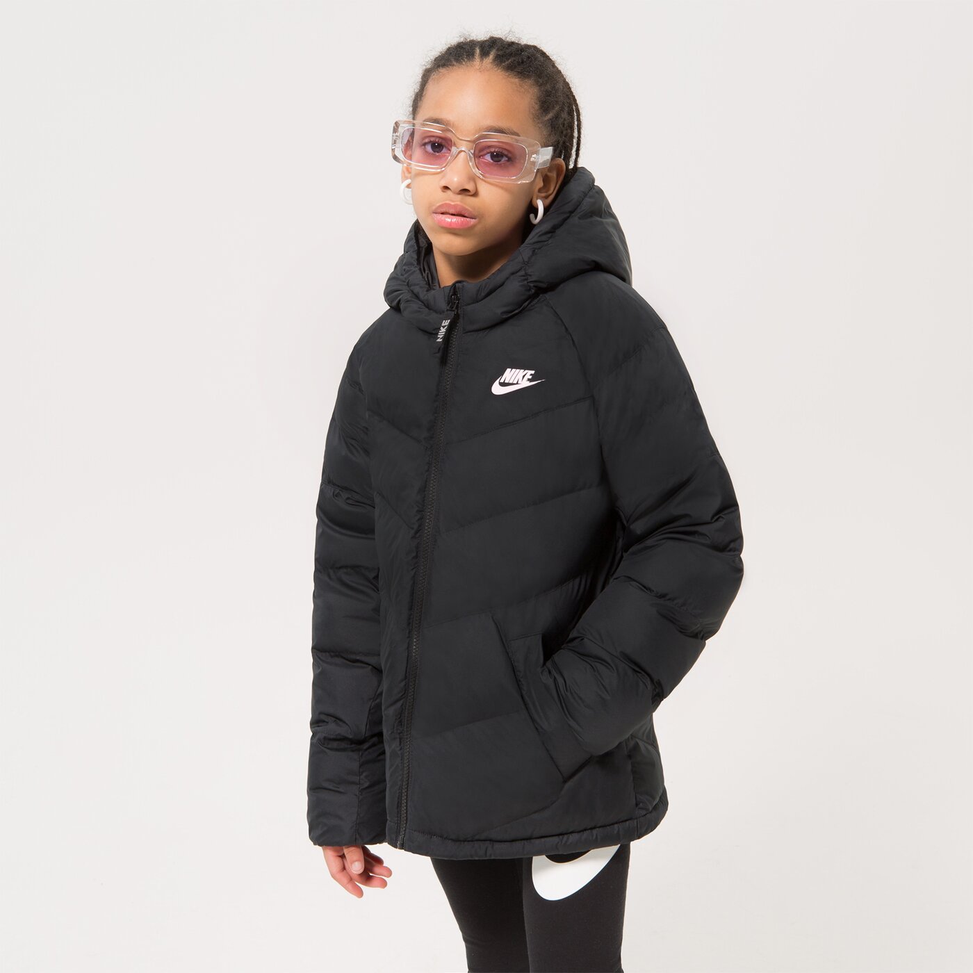 Kurtki zimowe NIKE GIRLS' PADDED JACKET JUNIOR B (DX1264-011) 