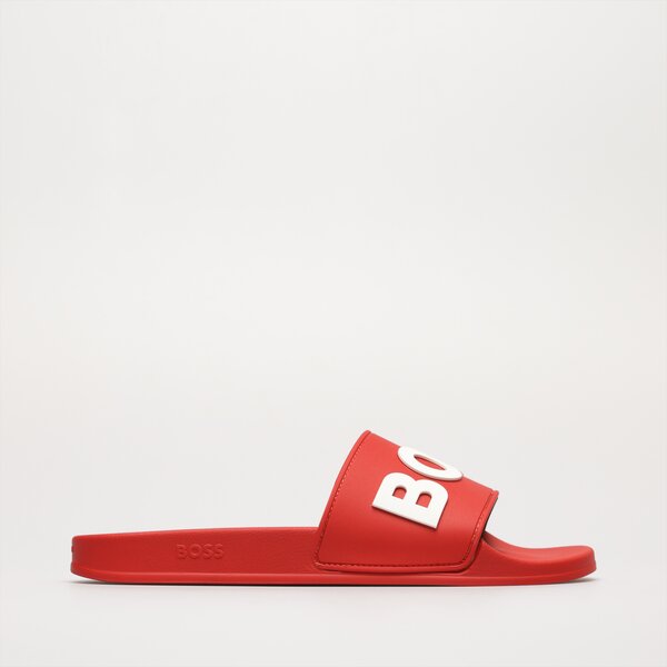 Klapki HUGO BOSS KIRK SLID RBLG (50488911628) Czerwony
