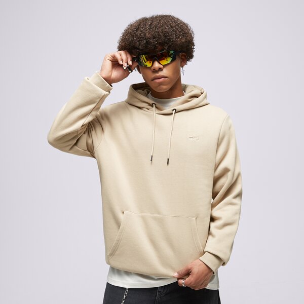Bluzy CONFRONT BLUZA Z KAPTUREM ESSENTIAL HOODIE BEIGE (CF323BLM91001) Beżowy