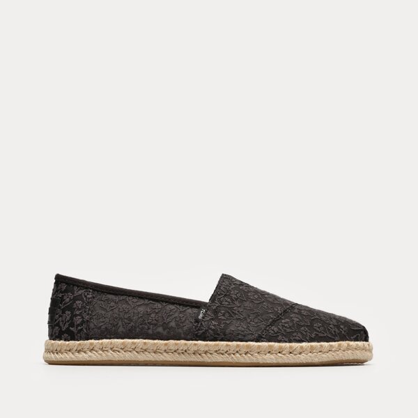 Buty casual TOMS BLACK POSY LACE (10019818) Czarny