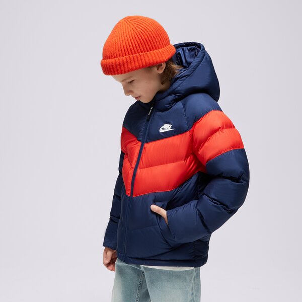 Kurtki zimowe NIKE KURTKA ZIMOWA K NSW SYN FL HD BOY (FN7730-410) Granatowy