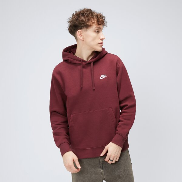 Bluzy NIKE BLUZA SPORTSWEAR CLUB FLEECE (BV2654-681) Bordowy