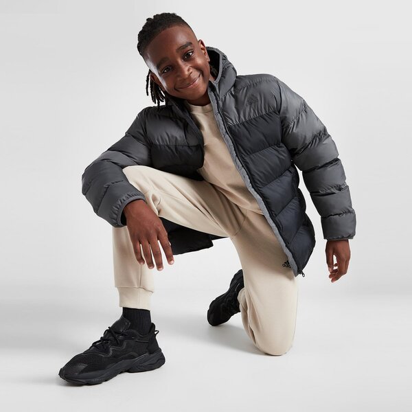 Kurtki zimowe ADIDAS KURTKA ZIMOWA C/B PADDED JKT GRY/BLK B (IP5657) Szary