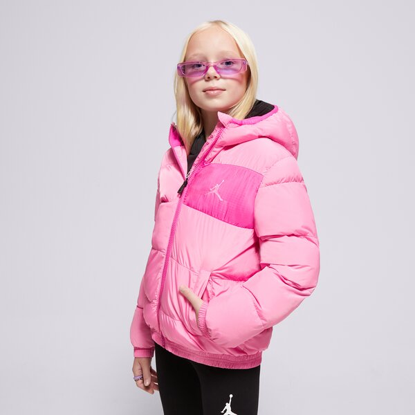 Kurtki zimowe JORDAN KURTKA ZIMOWA ESSENTIAL MIDWEIGHT PUFFER GIRL (45D195-AFN) Różowy
