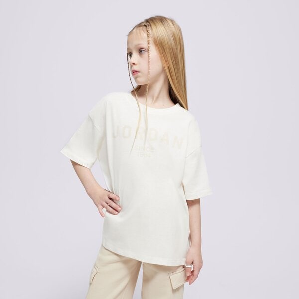 Koszulki JORDAN T-SHIRT JDG HIGH BRAND READ SS GIRL (45D334-782) Beżowy