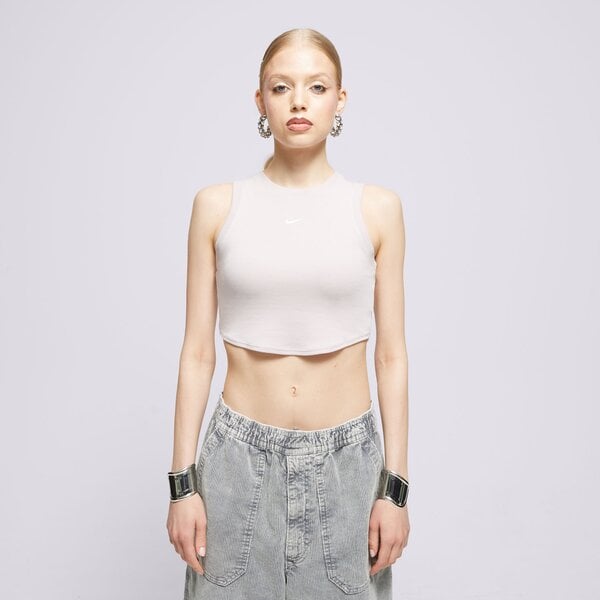 Koszulki NIKE T-SHIRT W NSW ESSNTL RIB CRP TANK (FB8279-019) Różowy