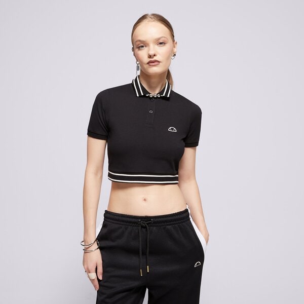 Koszulki ELLESSE POLO TRIXIE CROPPED POLO BLK (SGX21017011) Czarny