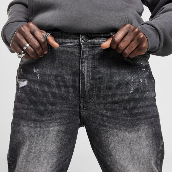 HOODRICH SPODNIE TREK JEAN BLK (HR-0324-0480)