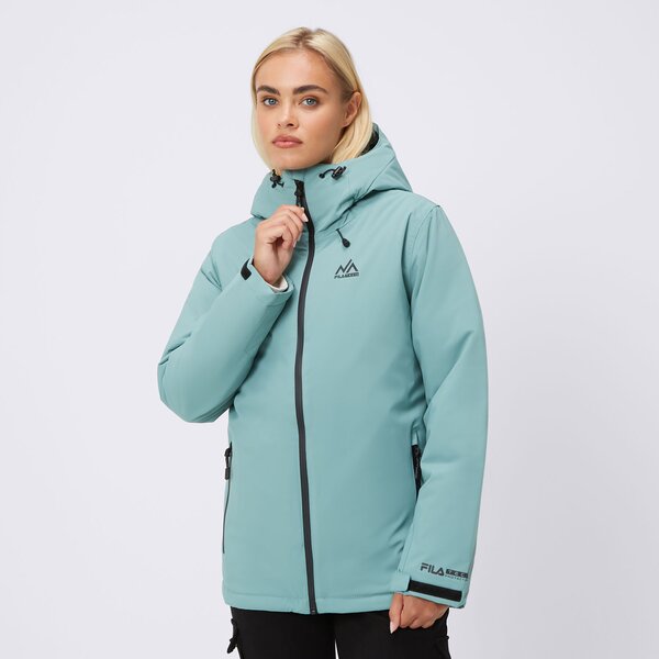 Kurtki zimowe FILA KURTKA ZIMOWA ROZPINANA Z KAPTUREM LAMBRELLA (FW23PDW006293) Zielony