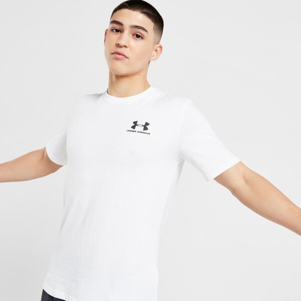 Koszulki UNDER ARMOUR T-SHIRT UA SML LOGO TEE WHITE (1326799-100) Biały