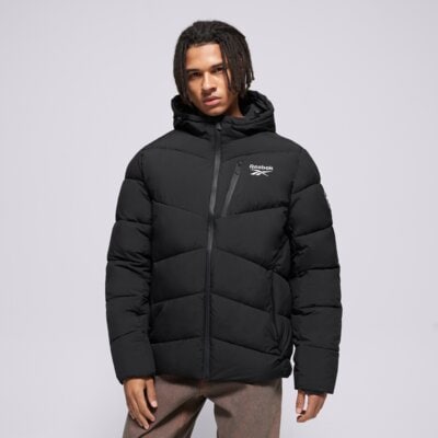 Kurtki zimowe REEBOK KURTKA ZIMOWA STRETCH PUFFER JACKET (OMRB1567_BLACK) Czarny