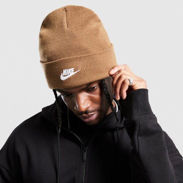 Czapki zimowe NIKE CZAPKA ZIMOWA U NK PEAK BEANIE TC FUT F24 L (HF0186-235) Brązowy