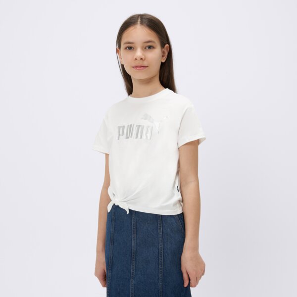 Koszulki PUMA T-SHIRT ESS + LOGO KNOTTED TEE (84695602) Biały
