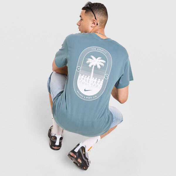 Koszulki NIKE T-SHIRT NSW PALM (IV0610-382) Niebieski