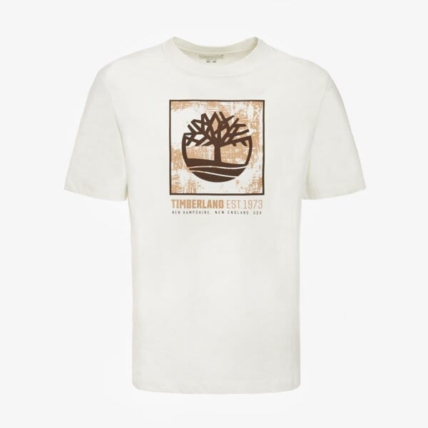 Koszulki TIMBERLAND T-SHIRT STACK LOGO GRAPHIC SS TEE (TBC0YHAGCM91) Biały