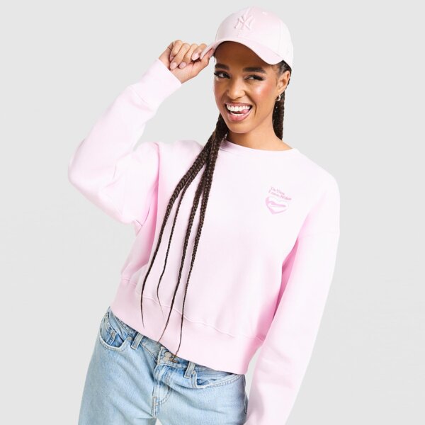 Bluzy NIKE BLUZA W NSW VAL PHNX FLC OS CREW (IU9082-663) Różowy